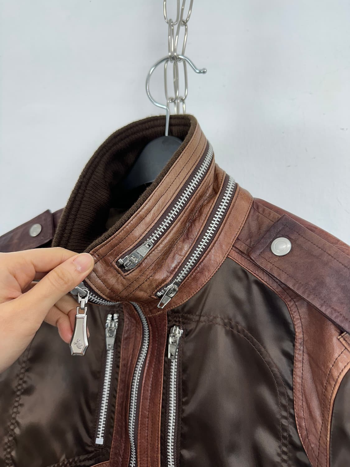 Luv Maison Kangaroo Leather Hybrid Jacke 상품이미지4