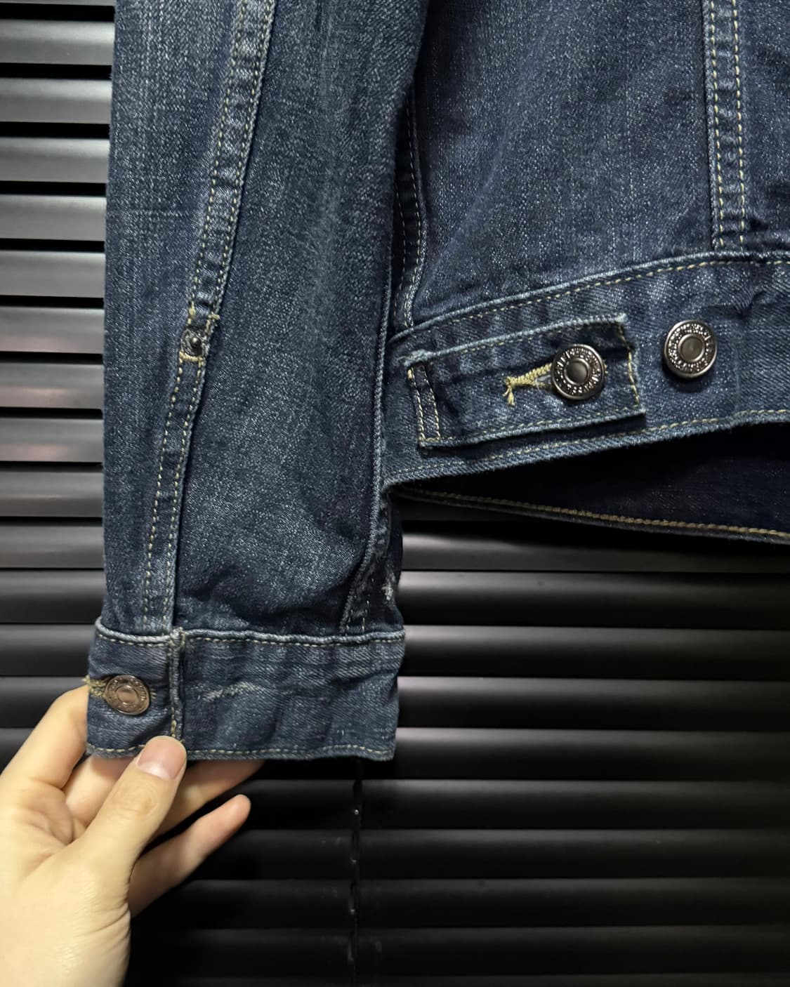 리바이스 중청 데님 워크 트러커 청 자켓 워싱 워시드 M 95 아메카지 상품이미지6