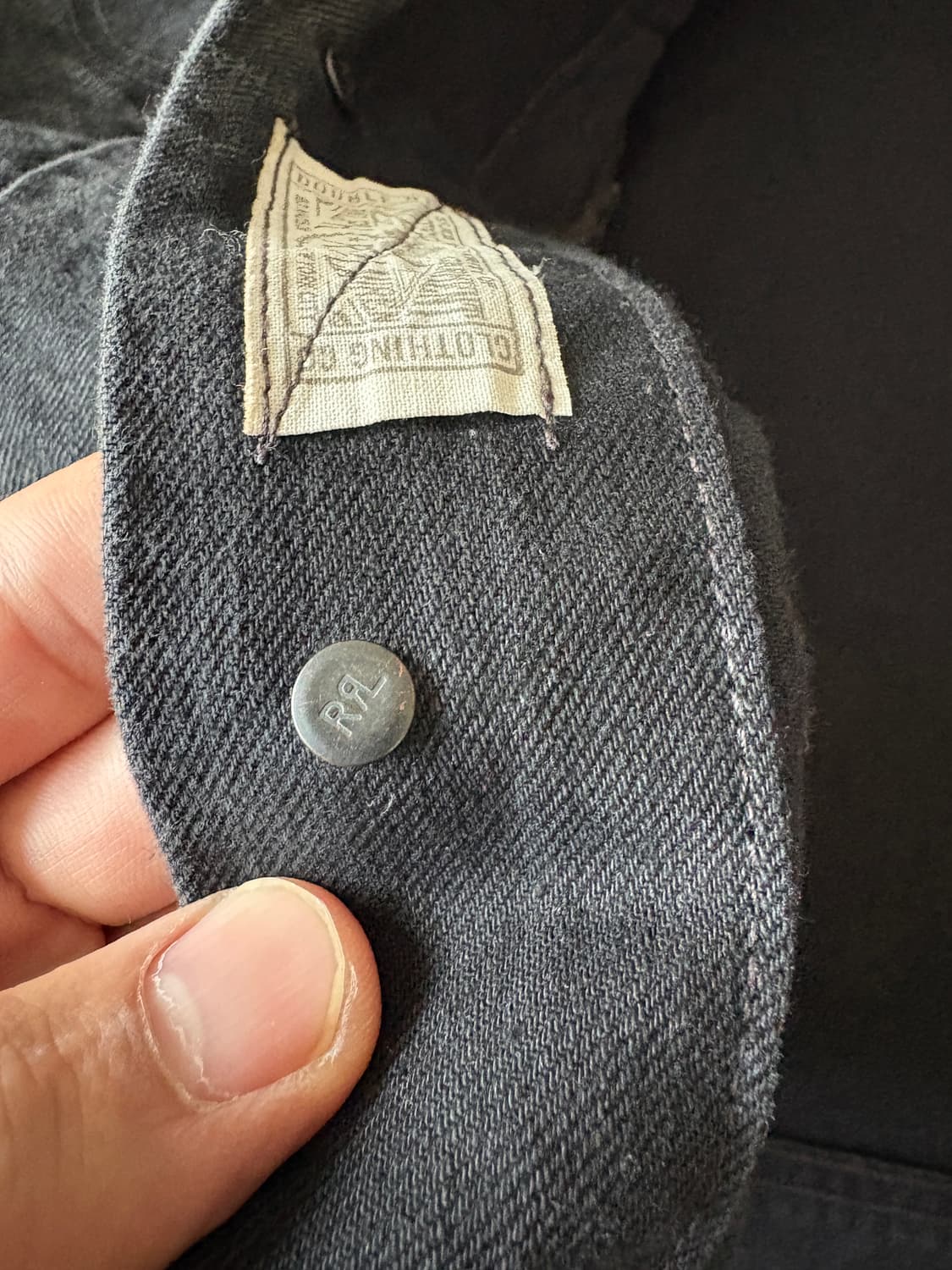 [L] 더블알엘 rrl lot271 블랙 데님자켓 상품이미지4