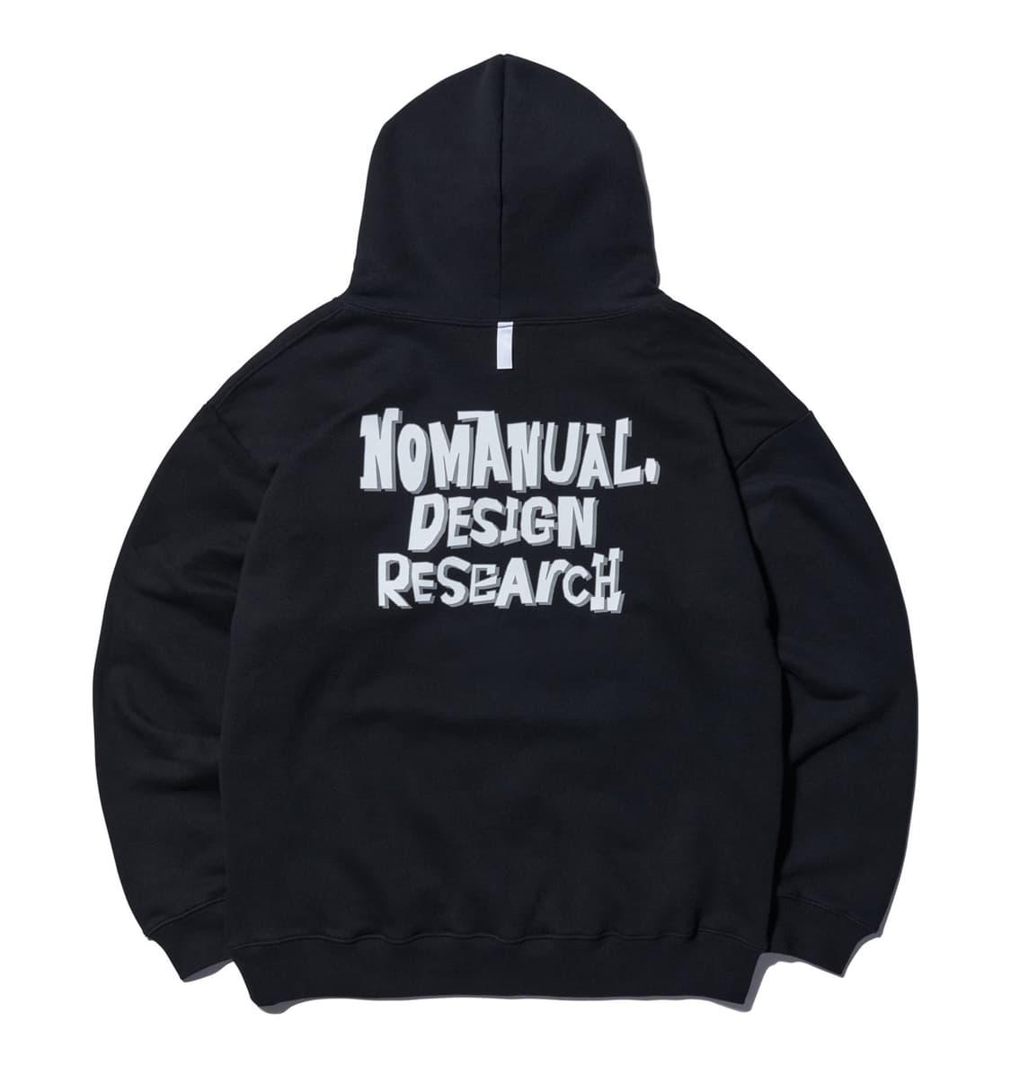 노매뉴얼 DOODLE LOGO HOODIE - BLACK 상품이미지2