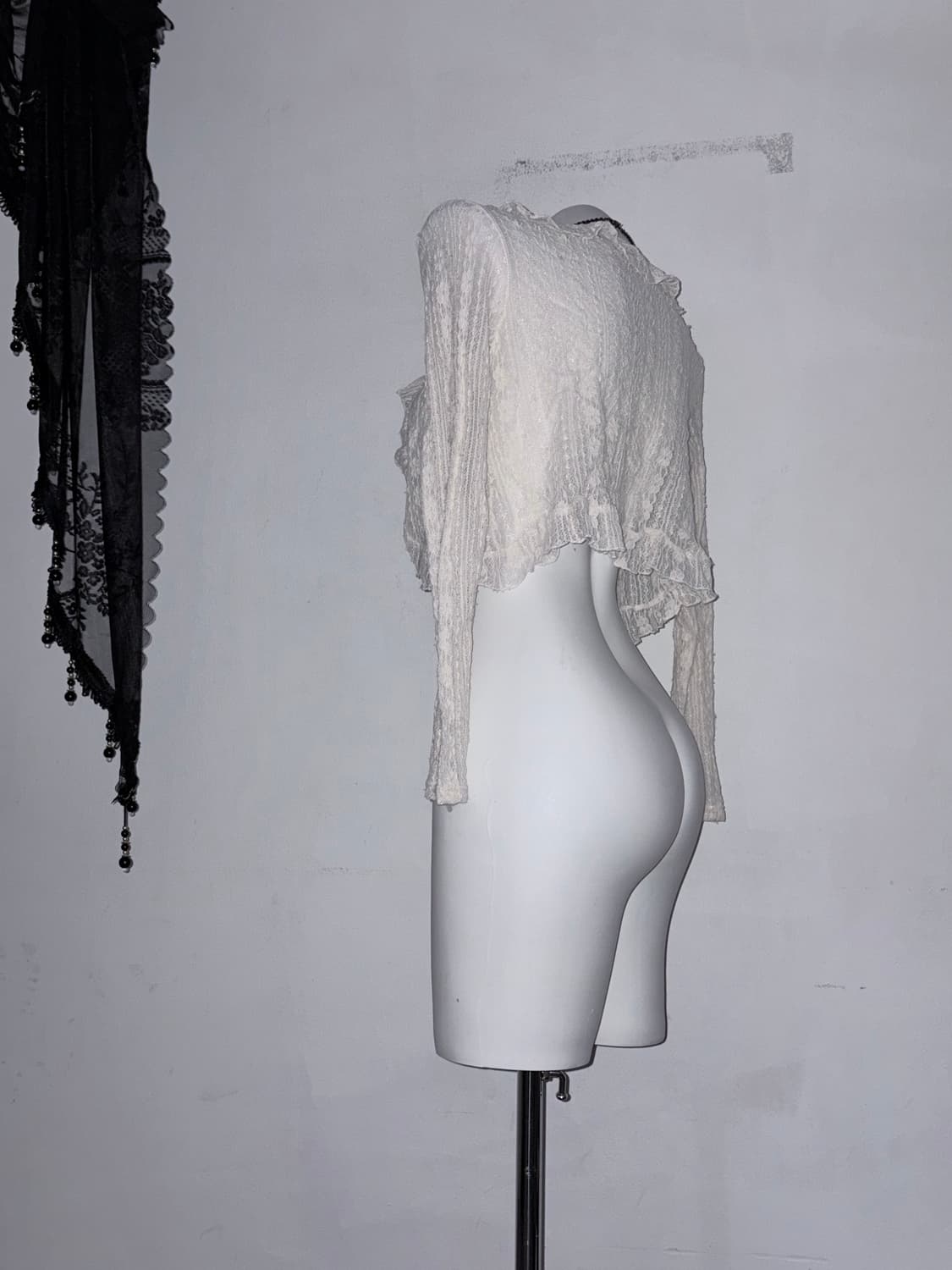 Rare) 페어리그런지 카키 오리엔탈 문양 레이스 나시  상품이미지5