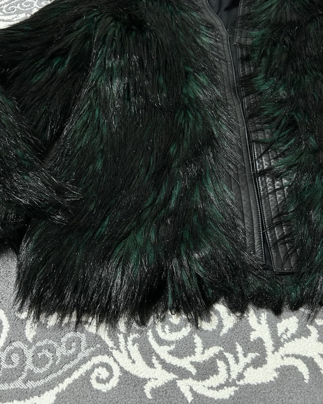 발망 h&m 레더 라이닝 퍼 자켓 상품이미지5