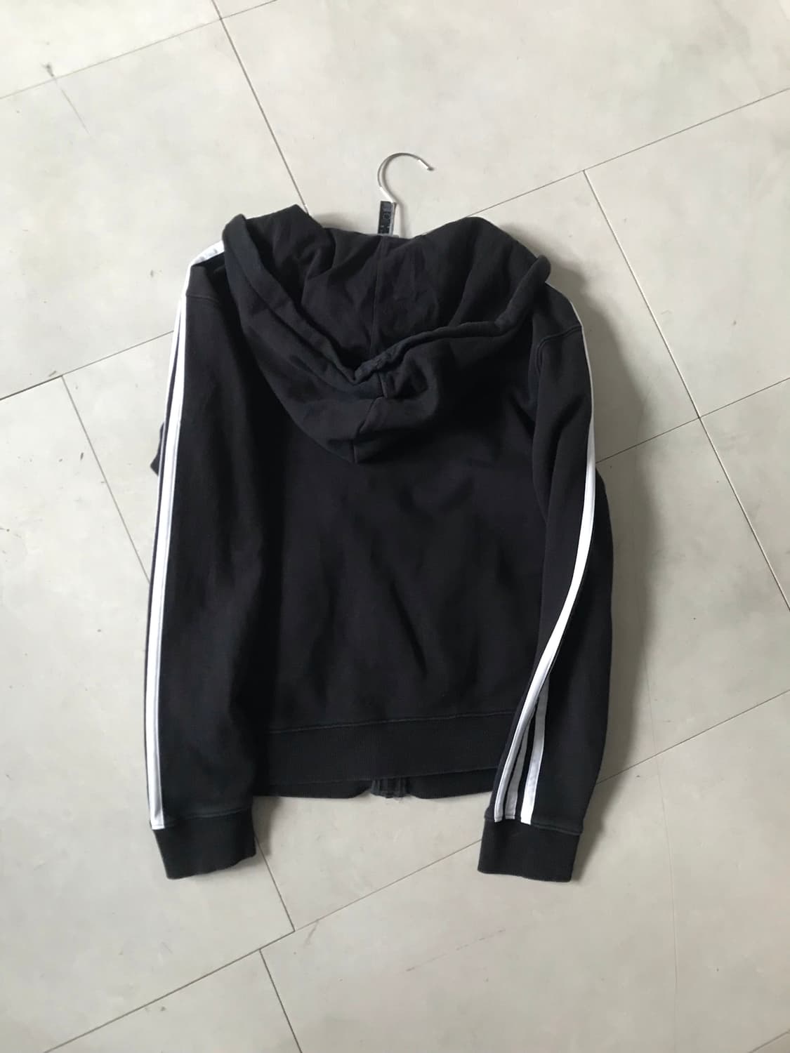 아디다스 블랙 삼선 후드집업 상품이미지10