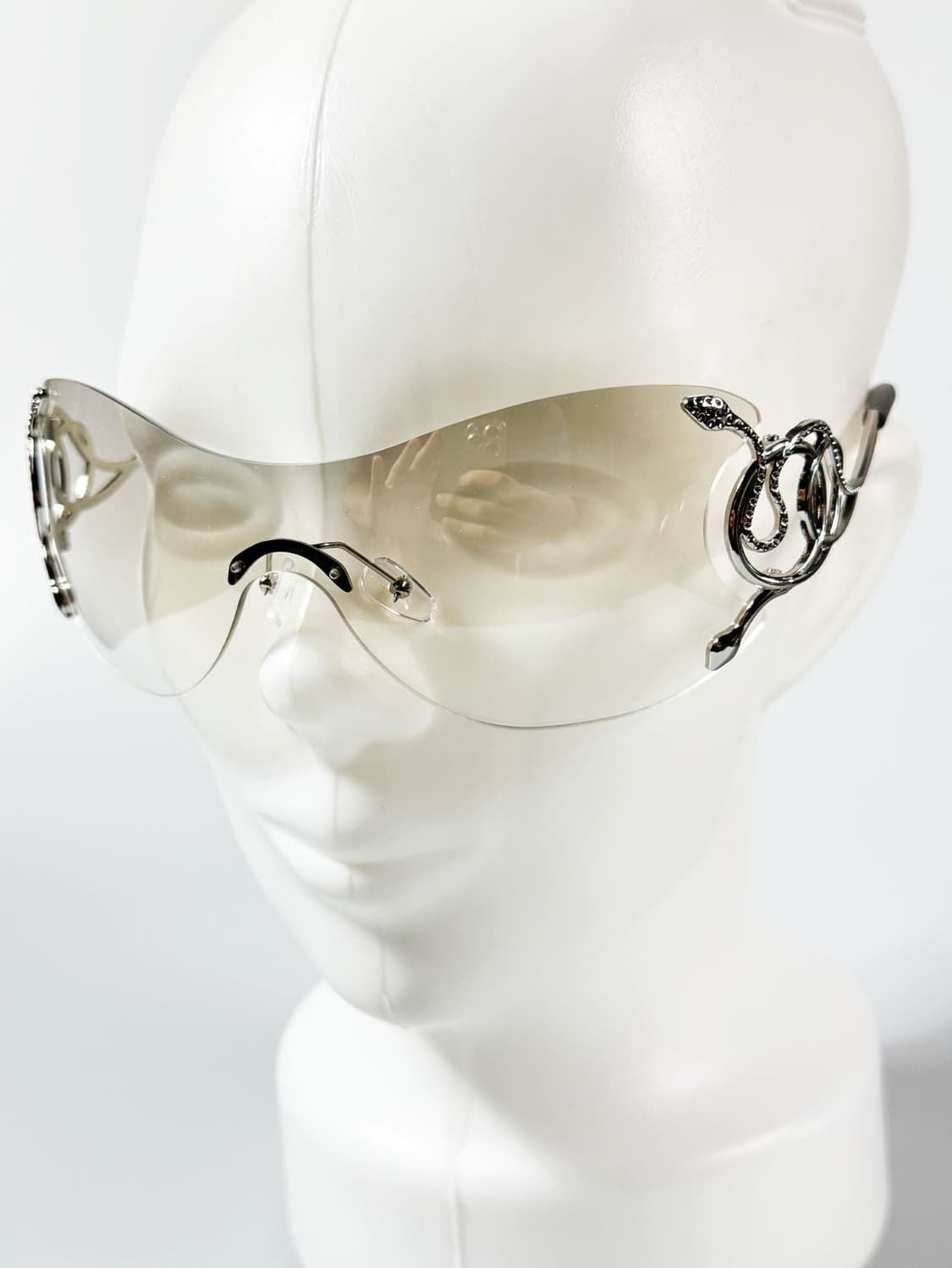 실버 스퀘어 클리어 고글 프레임 빈티지 선글라스 상품이미지8