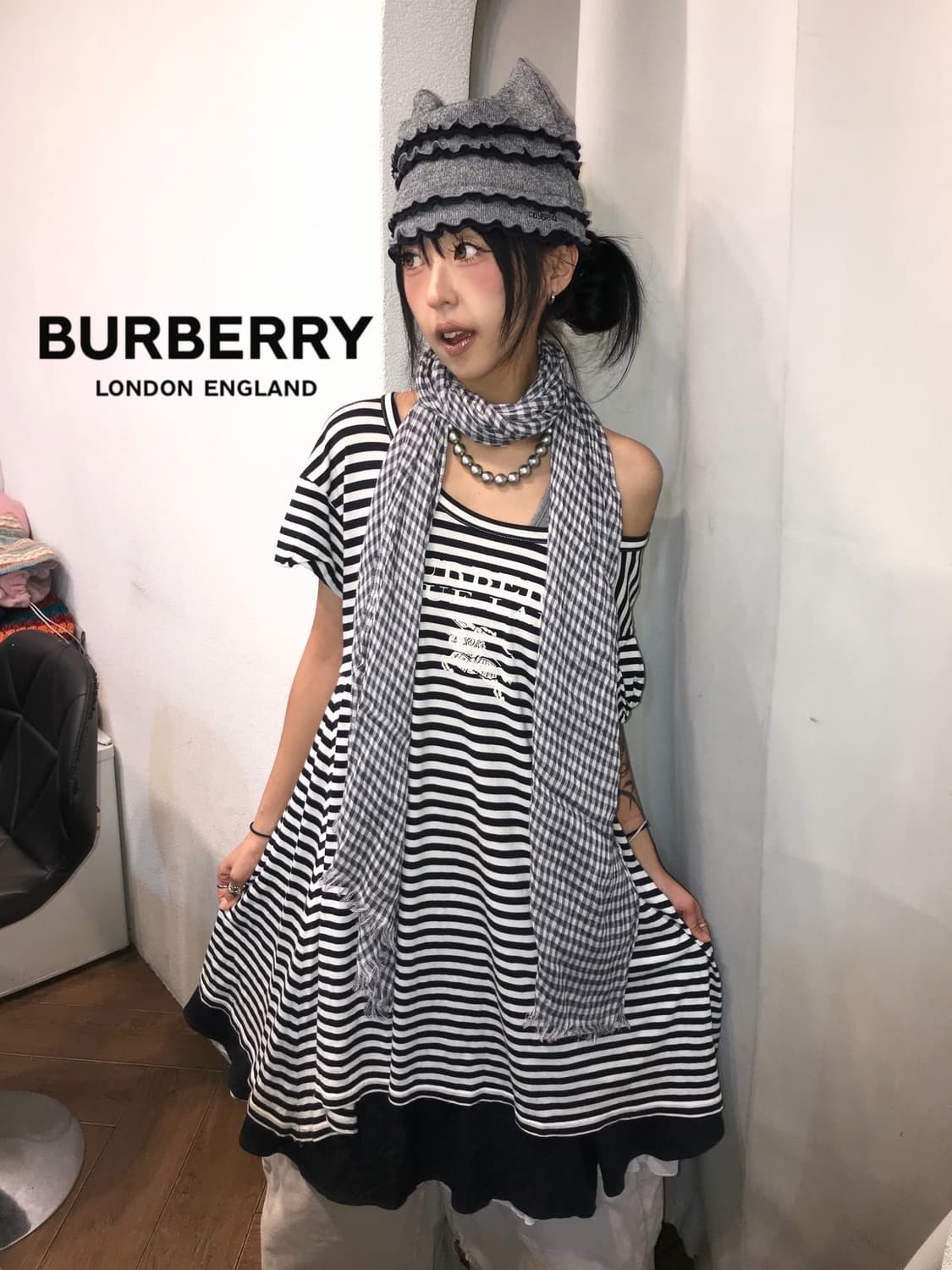 Burberry Blue Label Stripe Dress 상품이미지1