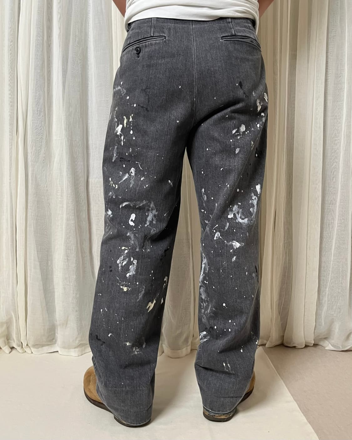 Interim 밀크페인트 블랙데님 슬랙스 상품이미지9