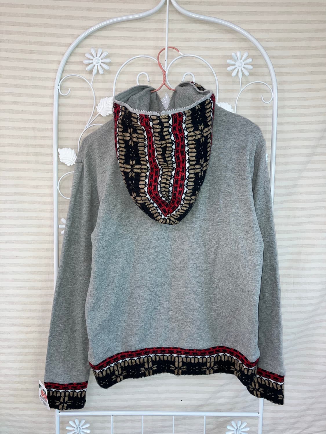 jpn vintage 그레이 노르딕 후드 집업 y2k 스트릿 갸루 펑키 상품이미지2