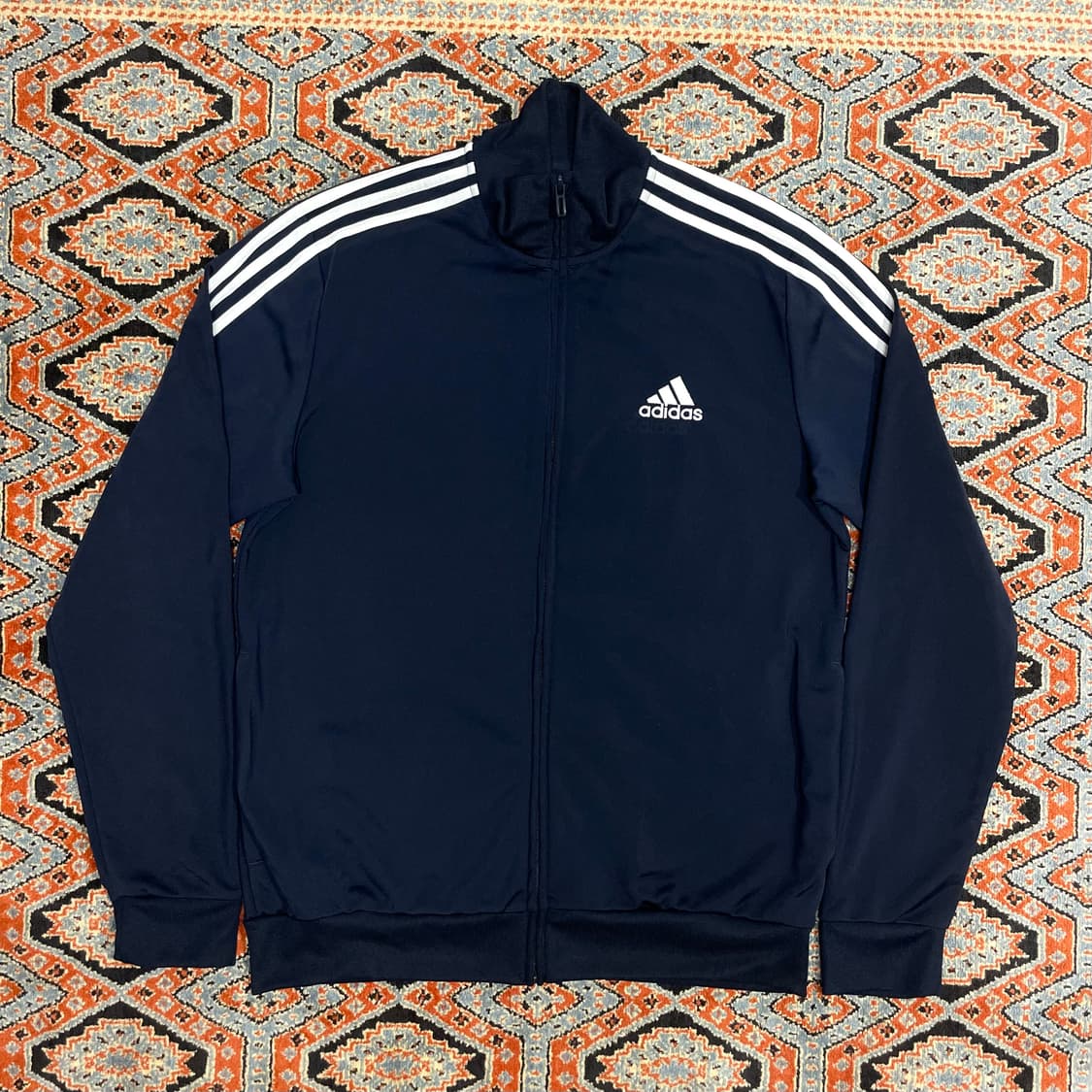 아디다스 삼각로고 네이비 기모 집업져지 자켓 남성XL 상품이미지1