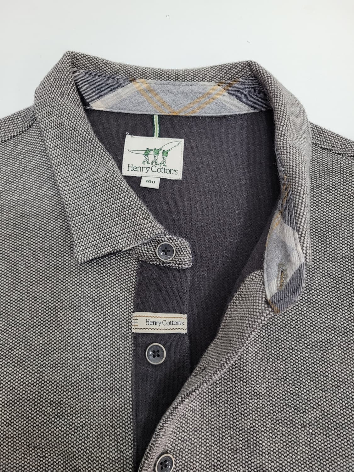 Henry Cottons 헨리코튼 긴팔 티셔츠 / 남 100 멜란지그레이 상품이미지5