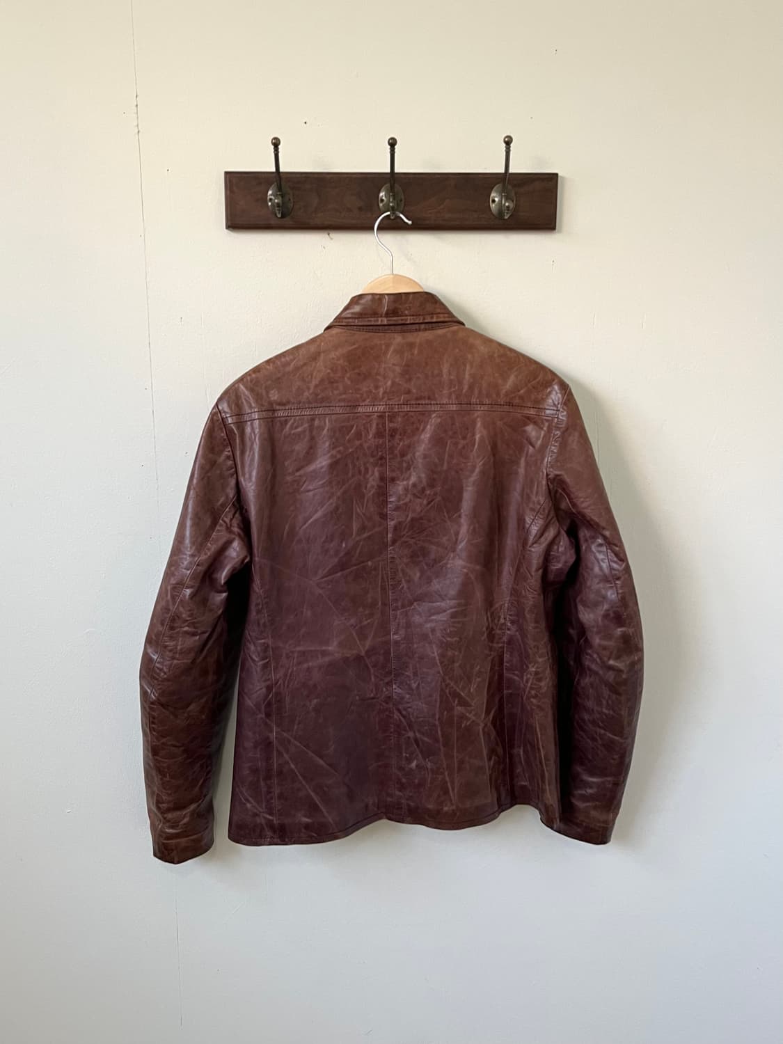 90‘s MARCO 에이징 베라 펠레 레더 자켓 상품이미지3