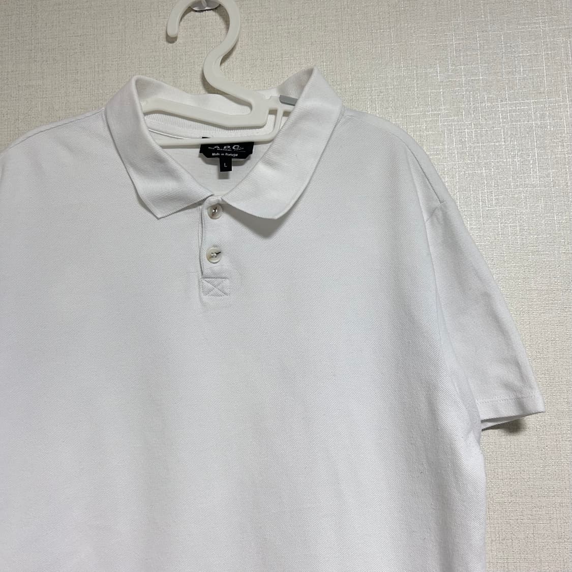 APC 아페쎄 카라 PK 피케 반팔 티셔츠 화이트 L  상품이미지4