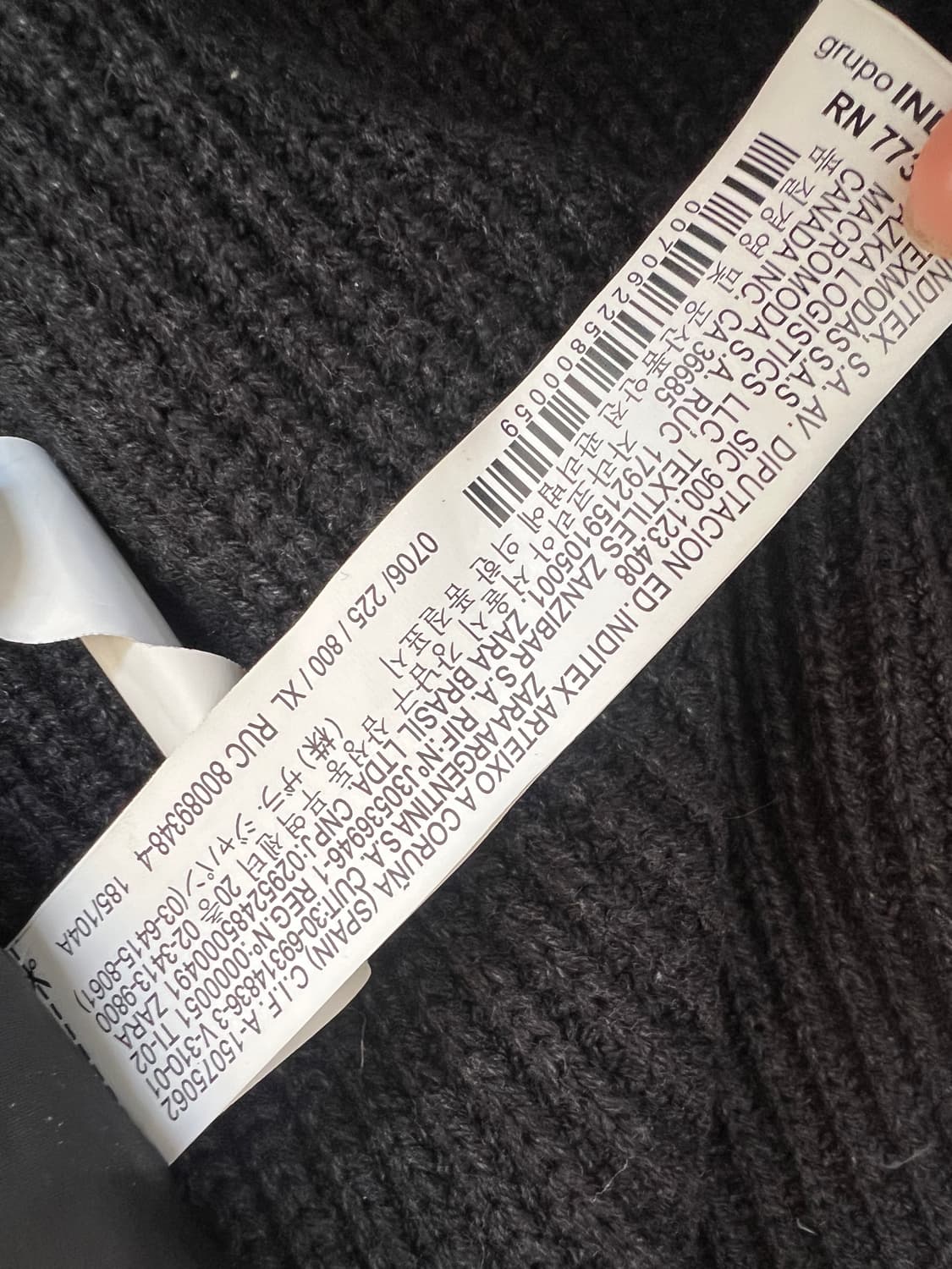 자라 남성 블랙 후드니트점퍼 간절기점퍼 상품이미지7