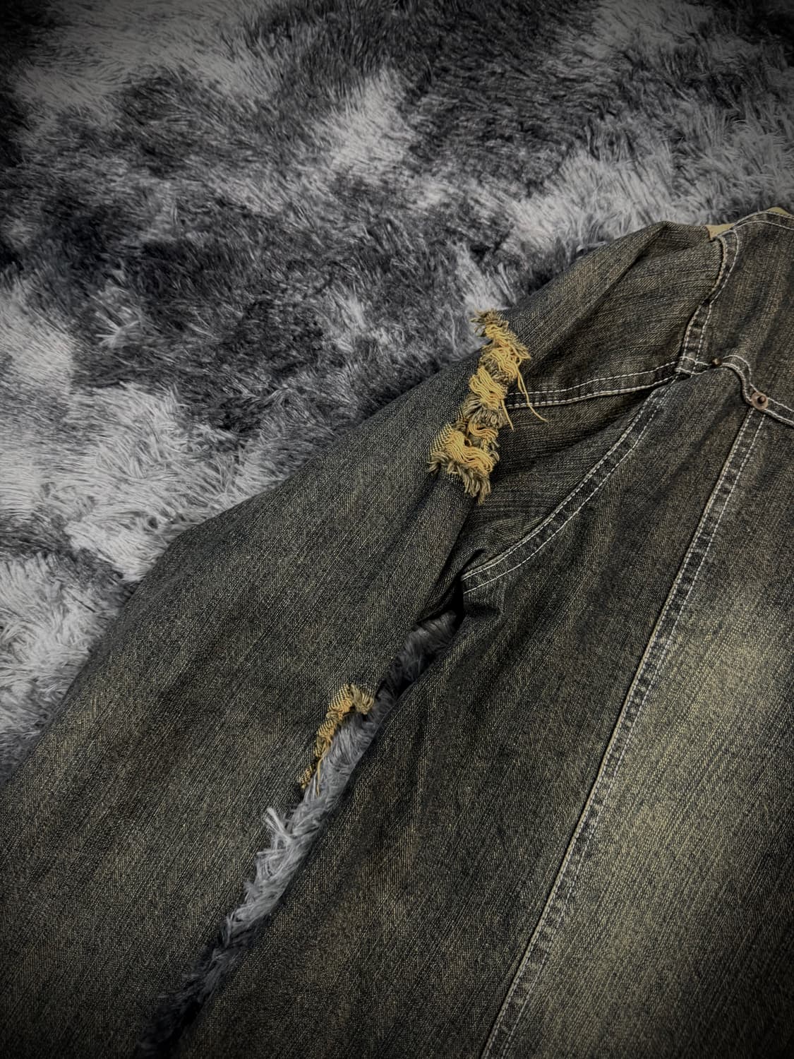 중청 그런지 디스트로이드 데님 자켓 상품이미지8