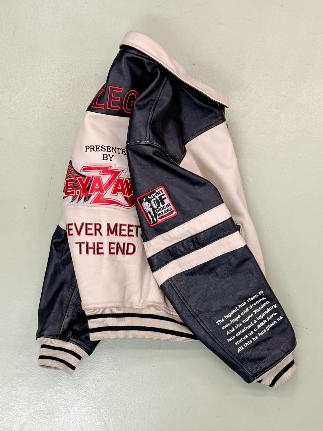 E.Ya Zawa 윙 로고 레더 집업 자켓 상품이미지7