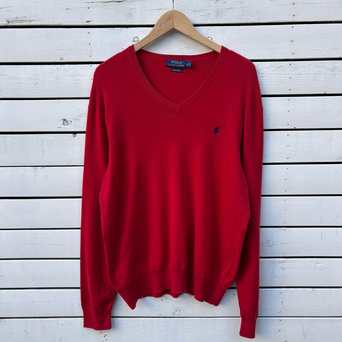Polo 폴로 피마코튼 브이넥 니트 상품이미지1