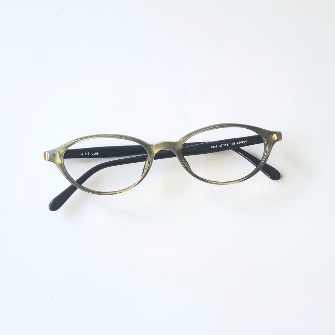 데드스탁 캣아이 투명카키 뿔테 안경테 1619 상품이미지1