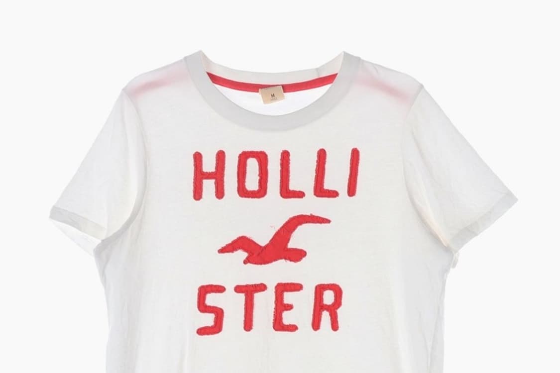 홀리스터 레드 부클 로고 반팔 티셔츠 M 상품이미지3