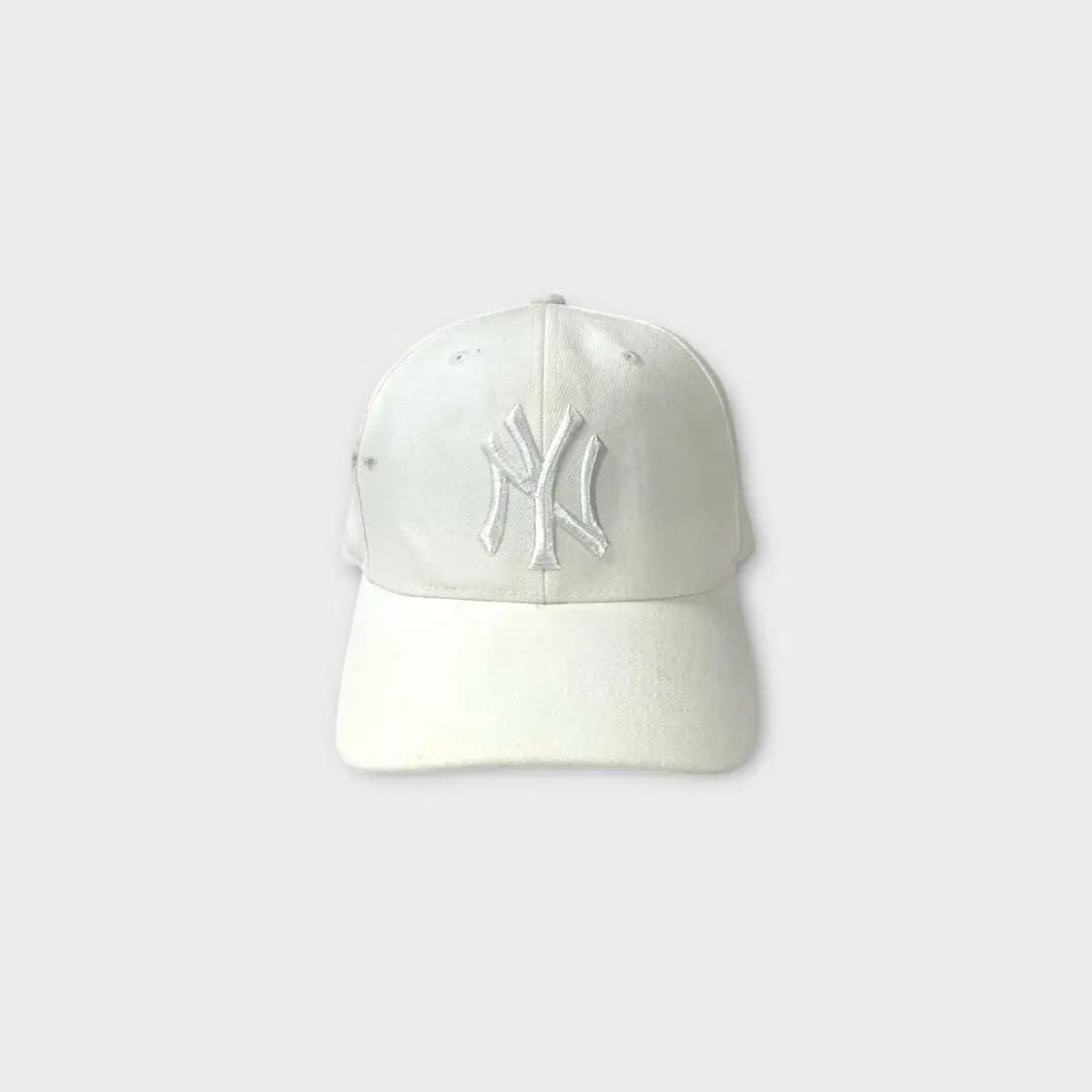 [1302] MLB 뉴욕양키즈 화이트 볼캡 상품이미지1