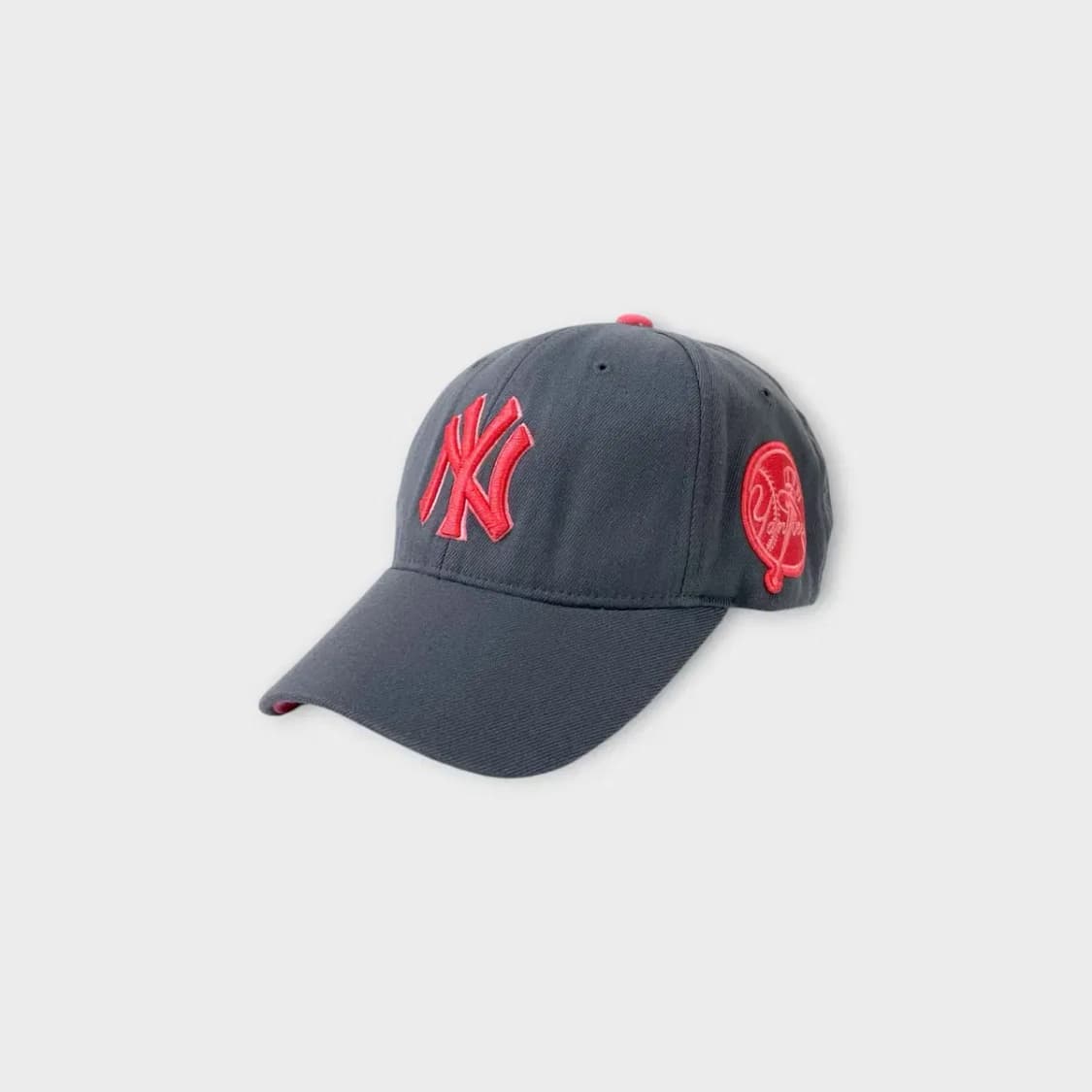 [1347] MLB 뉴욕양키즈 그레이 핑크 볼캡 상품이미지2