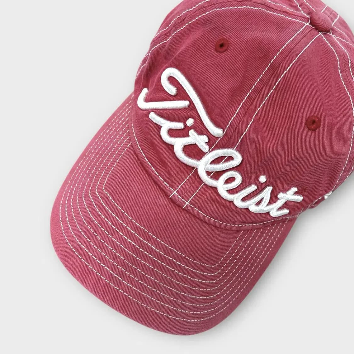 [1447] 빅 레터링 자수 빈티지 볼캡 핑크 상품이미지6