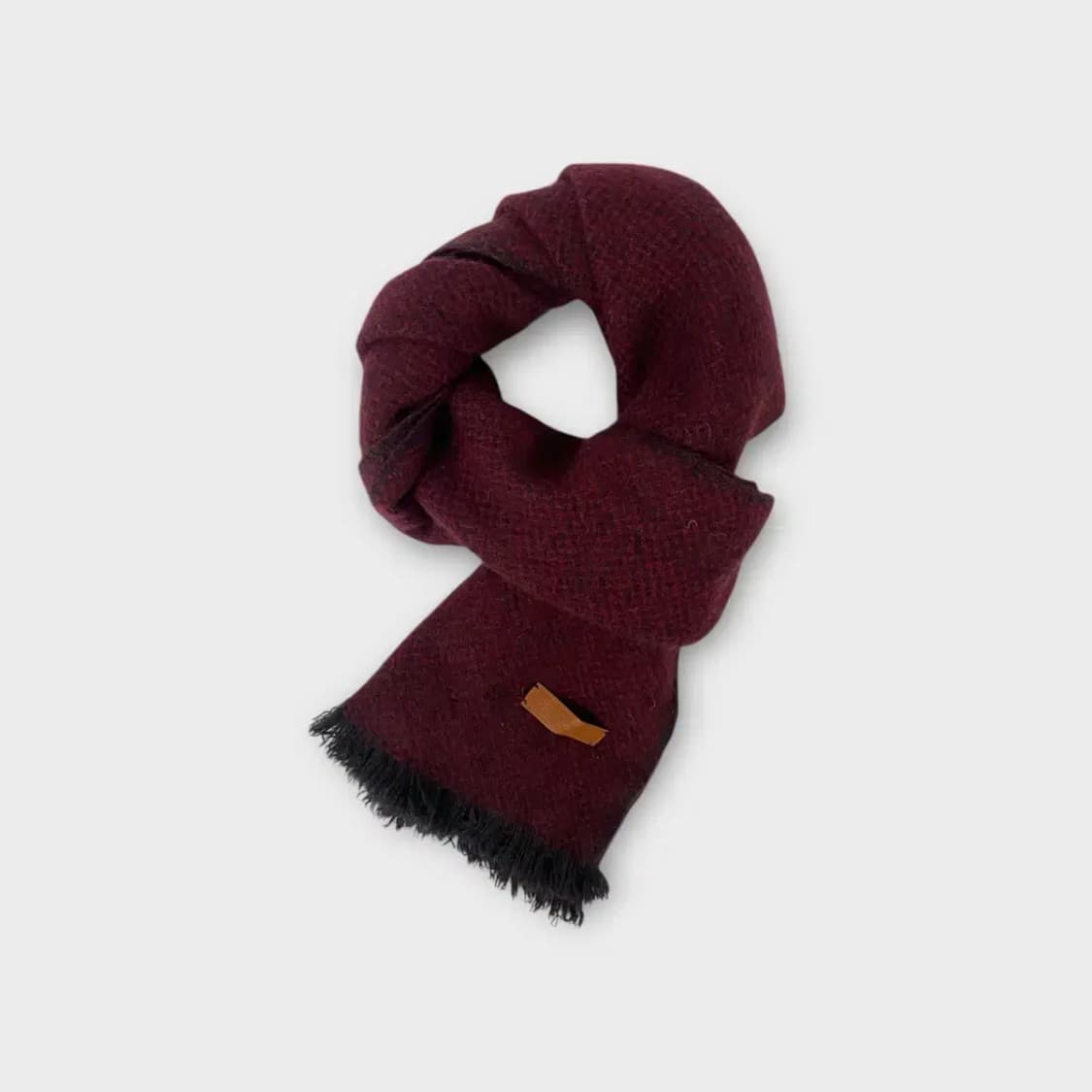 [M06] 루이까또즈 캐시미어100 머플러 버건디 상품이미지2