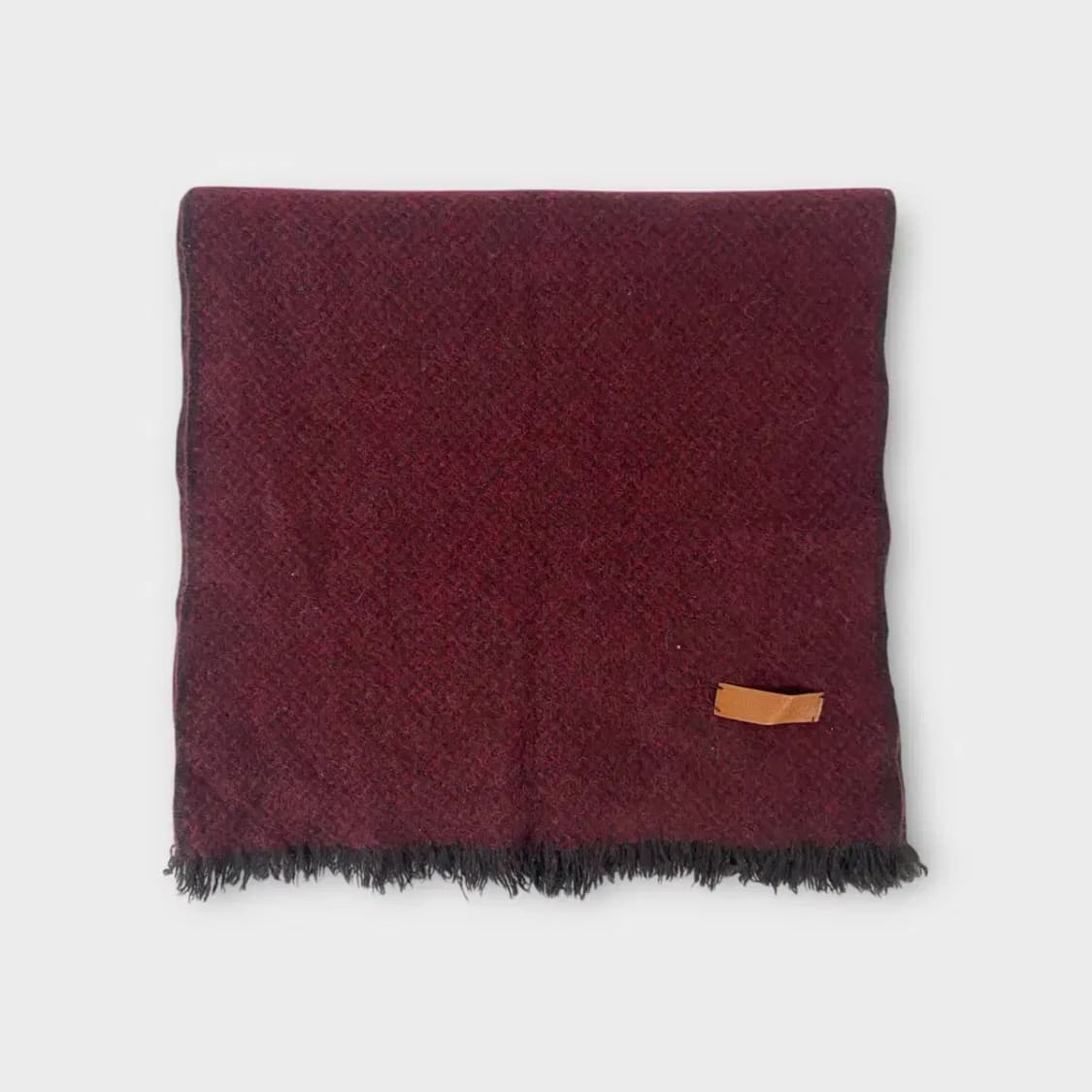 [M06] 루이까또즈 캐시미어100 머플러 버건디 상품이미지3