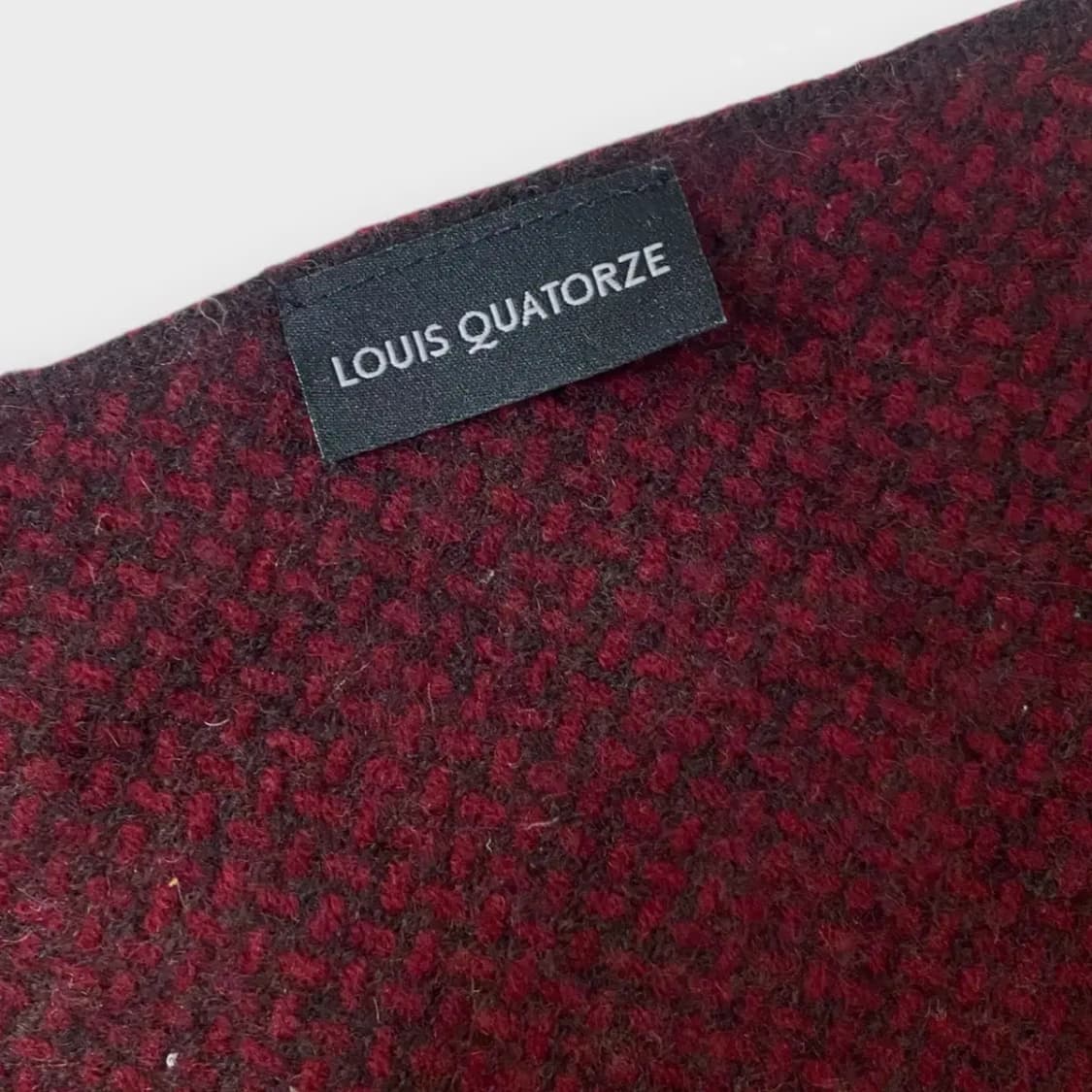 [M06] 루이까또즈 캐시미어100 머플러 버건디 상품이미지5