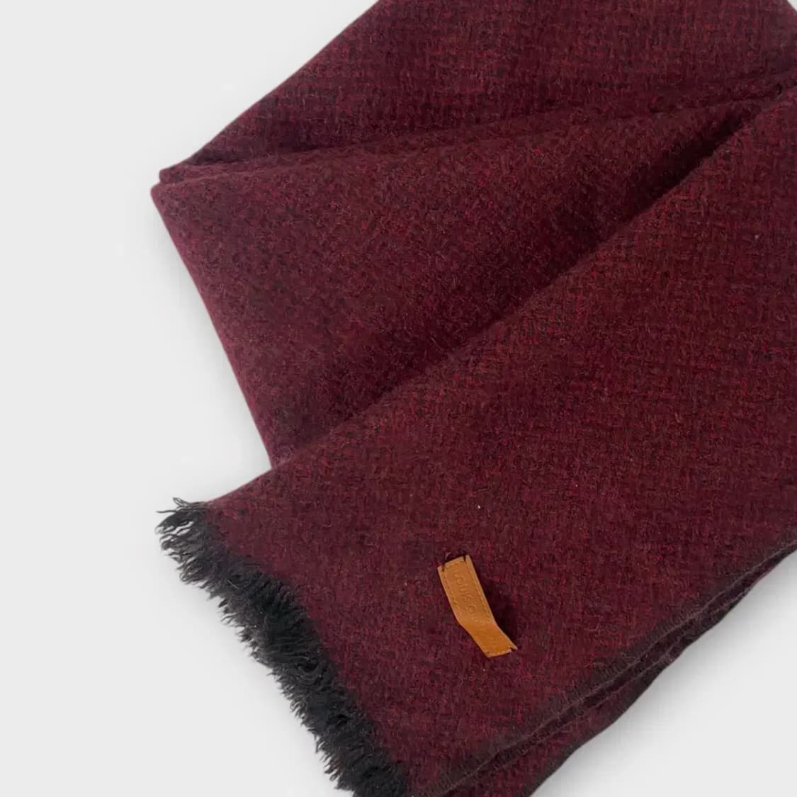 [M06] 루이까또즈 캐시미어100 머플러 버건디 상품이미지6