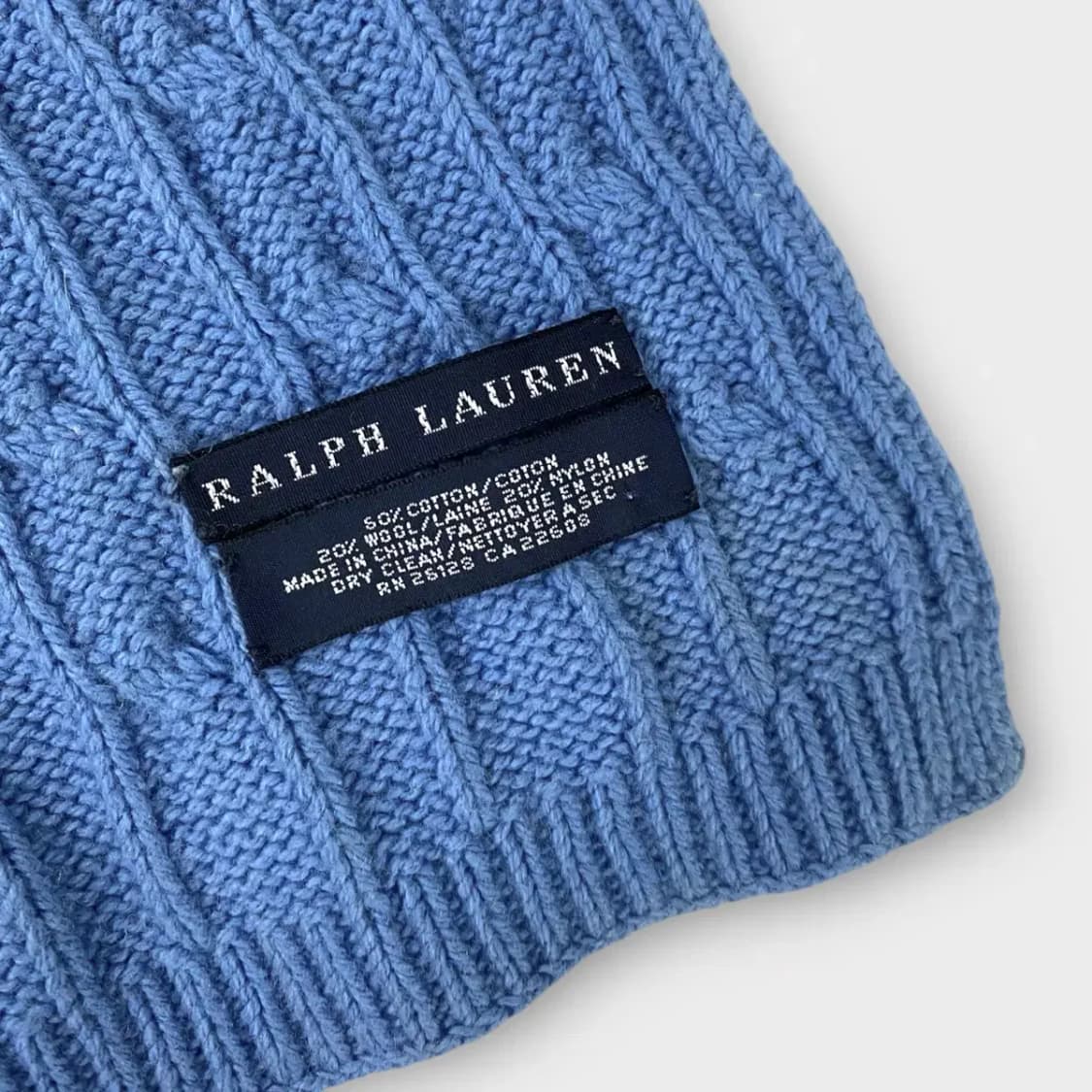 [M08] 폴로 랄프로렌 케이블 꽈배기 니트 머플러 상품이미지3