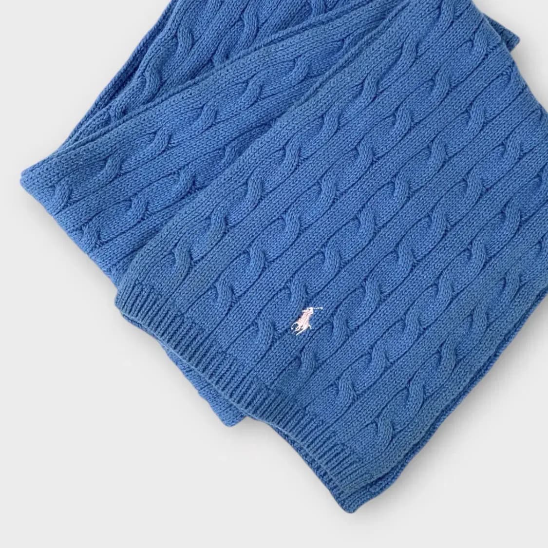 [M08] 폴로 랄프로렌 케이블 꽈배기 니트 머플러 상품이미지4