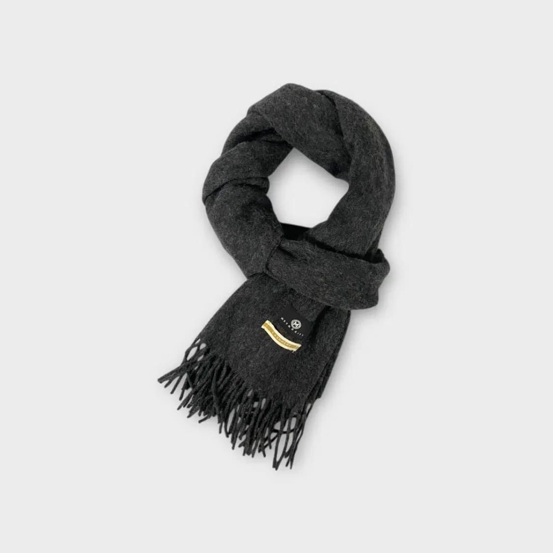 [M11] 메트로시티 캐시미어 머플러 차콜 상품이미지2