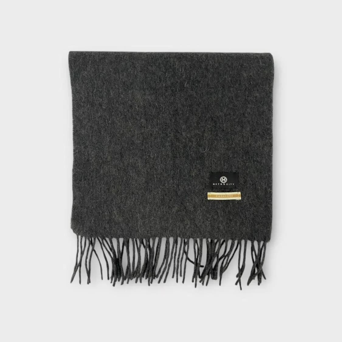 [M11] 메트로시티 캐시미어 머플러 차콜 상품이미지3