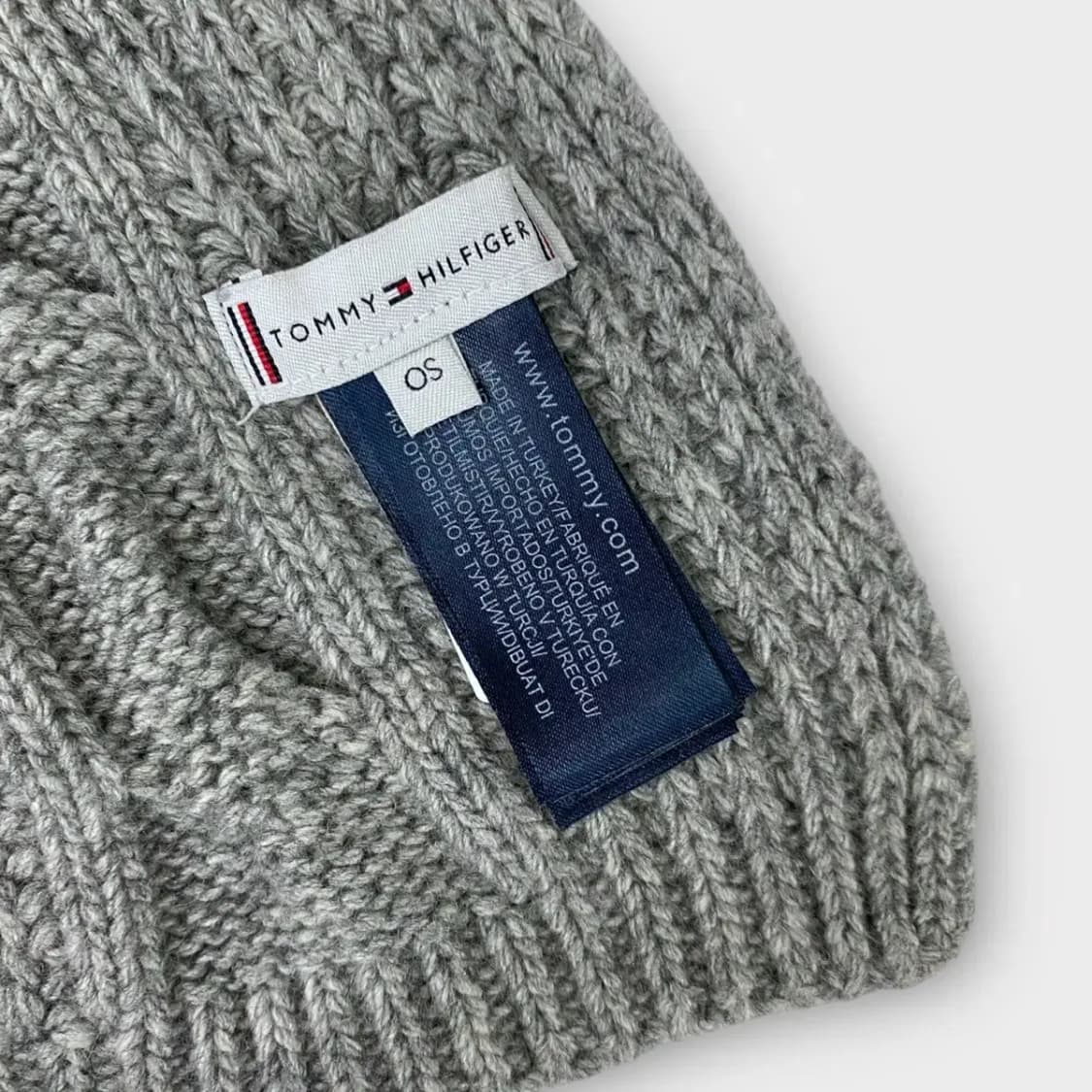 [M13] 타미힐피거 케이블 니트 머플러 그레이 상품이미지4