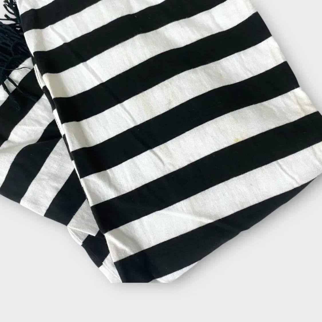 [M14] BLACK ADE 블랙 앤 화이트 스트라이프 머플러 상품이미지6