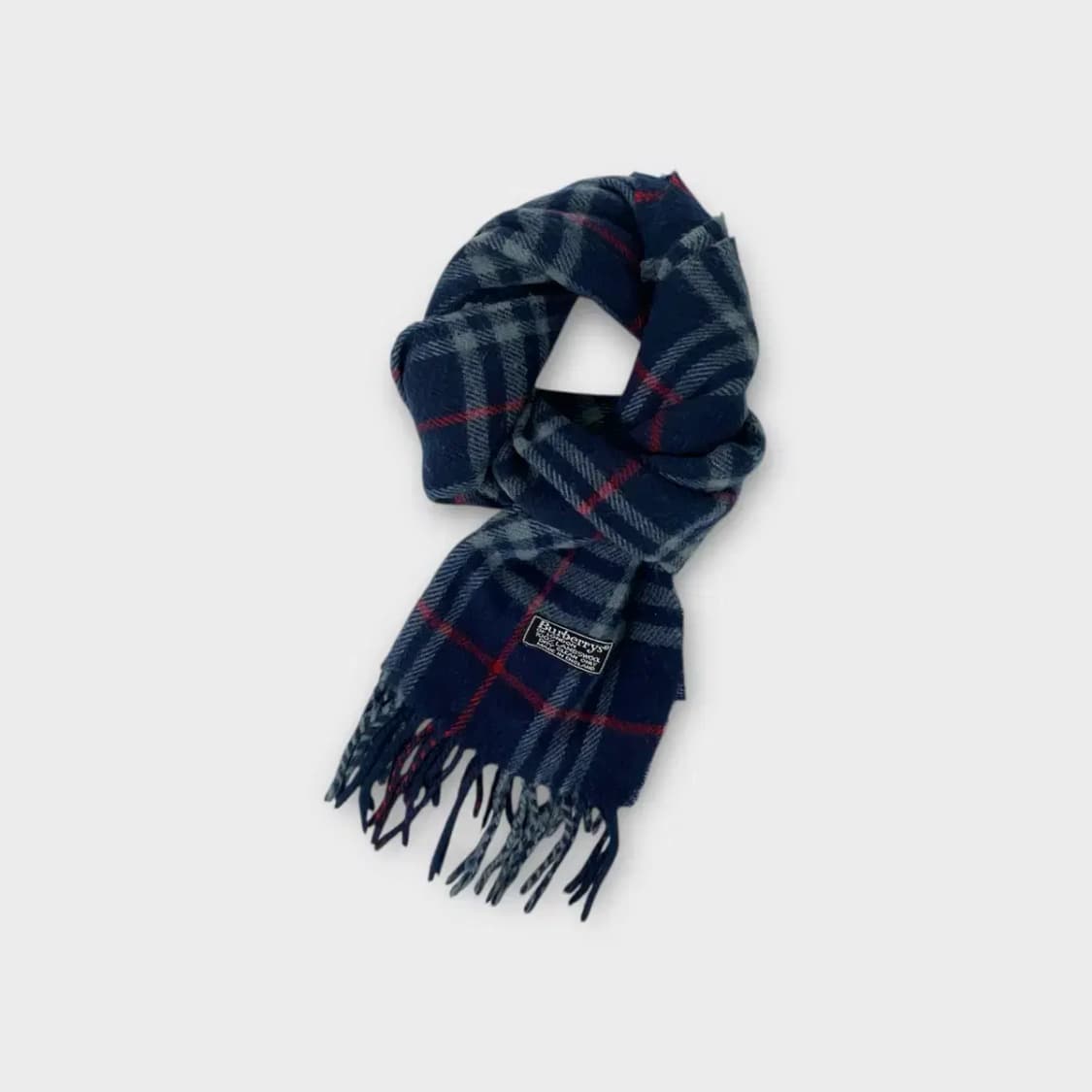 [M15] 버버리 램스울 100 노바체크 네이비 상품이미지2