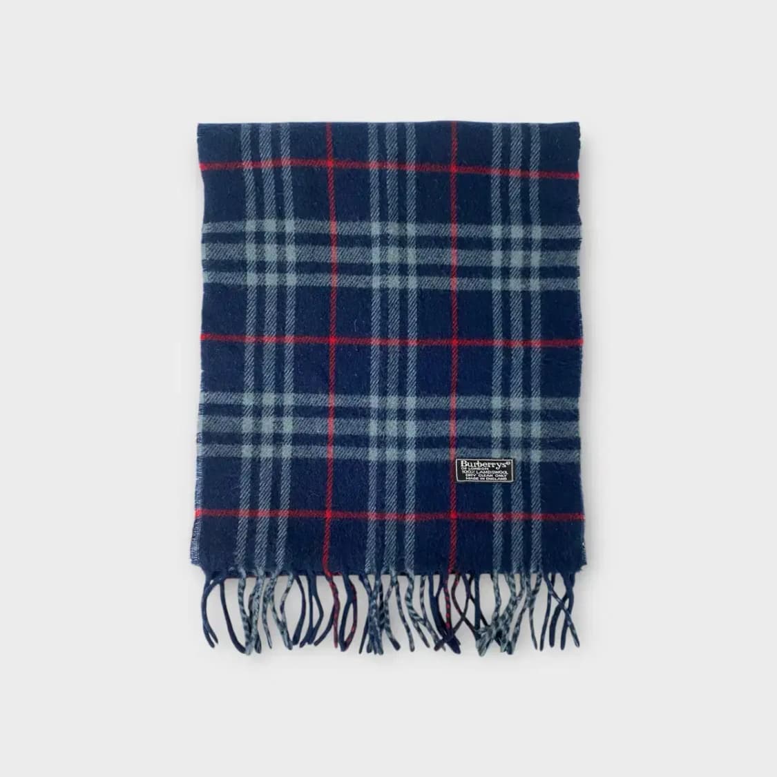 [M15] 버버리 램스울 100 노바체크 네이비 상품이미지3