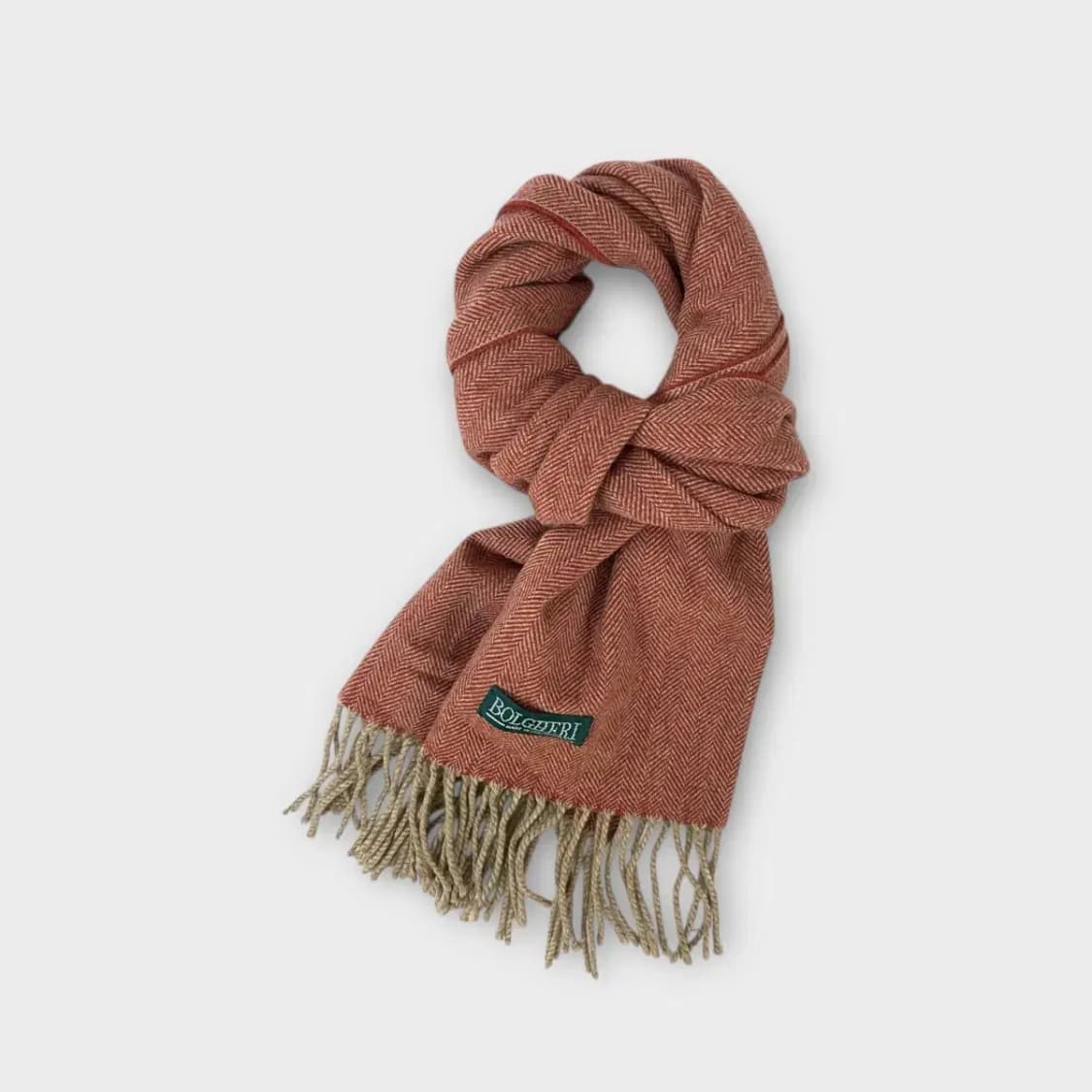 [M19] BOLGHERI 헤링본 캐시미어 100 머플러 상품이미지2