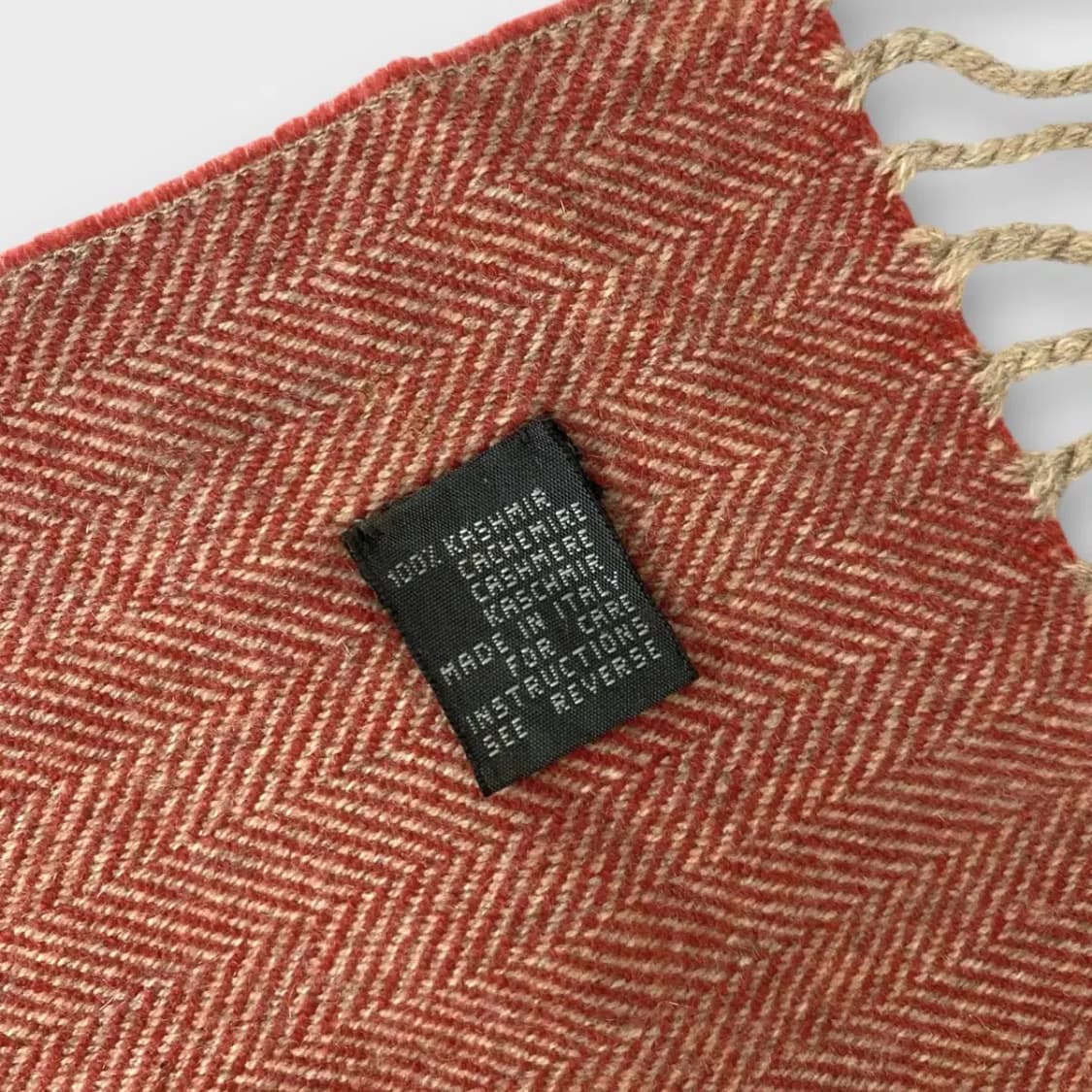 [M19] BOLGHERI 헤링본 캐시미어 100 머플러 상품이미지5