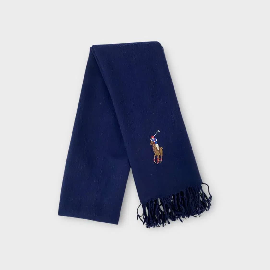 [M27] 폴로랄프로렌 빅포니 자수 울 머플러 상품이미지1