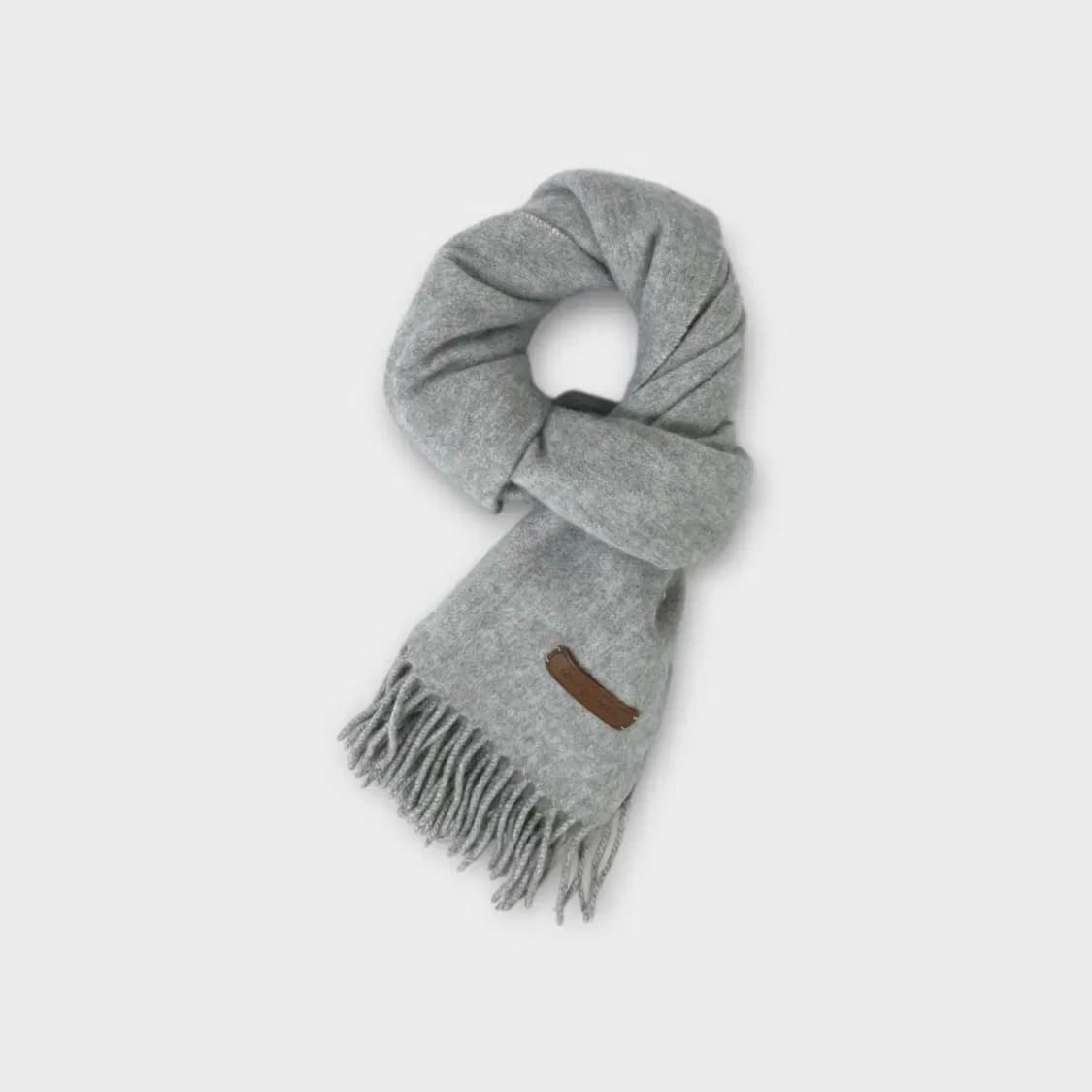 [M28] 루이까또즈 캐시미어 100 연그레이 머플러 상품이미지2