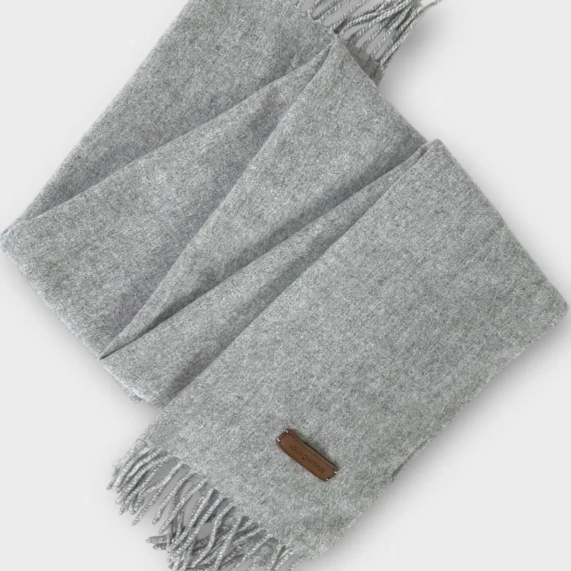 [M28] 루이까또즈 캐시미어 100 연그레이 머플러 상품이미지6