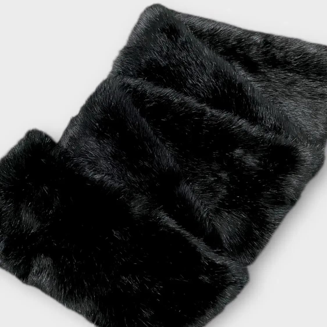 [M52] CARVEN 인조 모피 머플러 블랙 상품이미지3