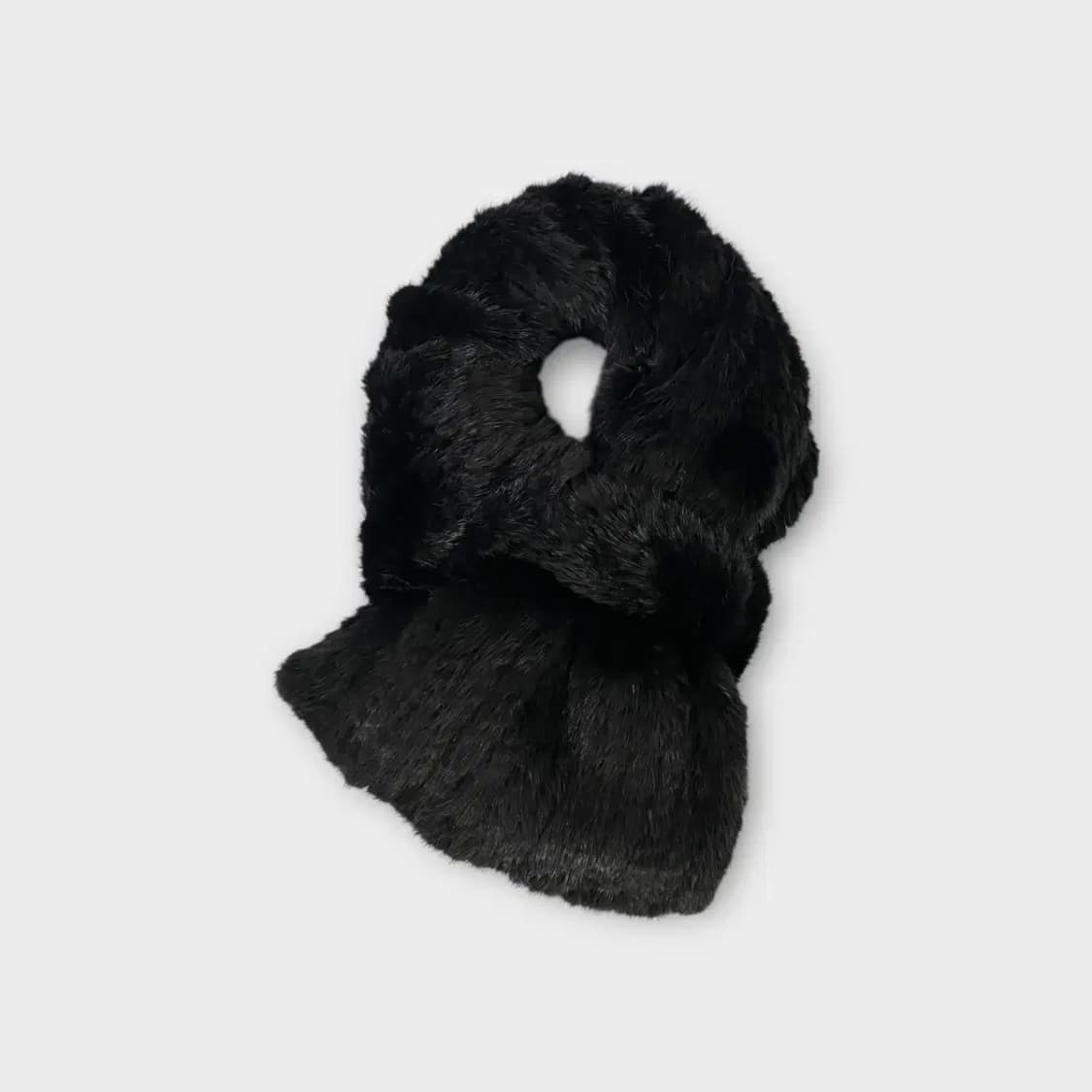 [M53] 니나리치 블랙 밍크 100 머플러 상품이미지2