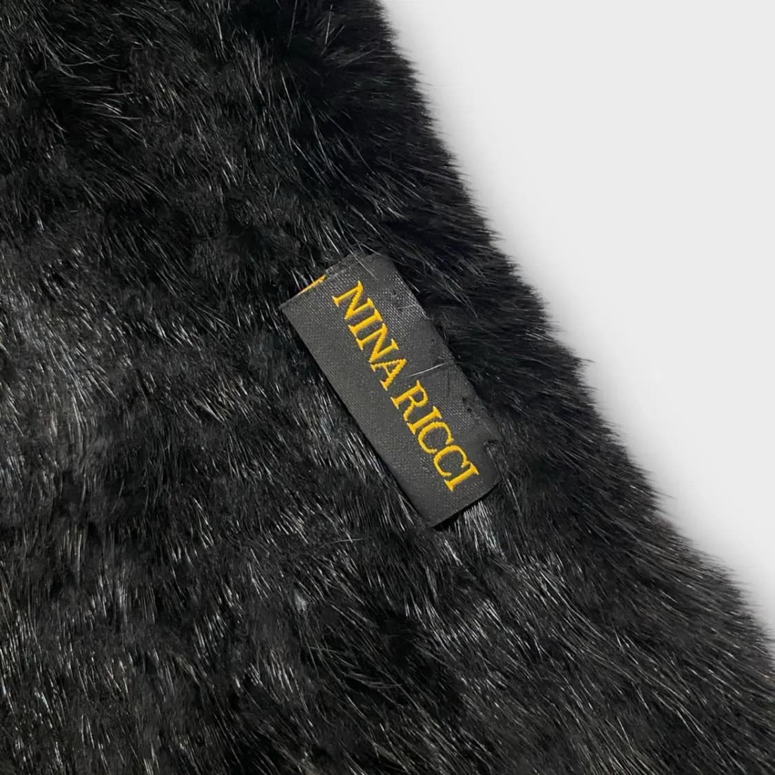 [M53] 니나리치 블랙 밍크 100 머플러 상품이미지4