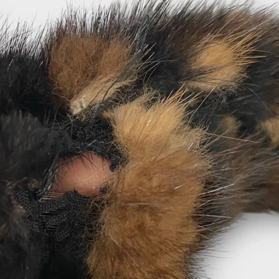 [M54] 브라운 블랙 배색 퍼 머플러 상품이미지4