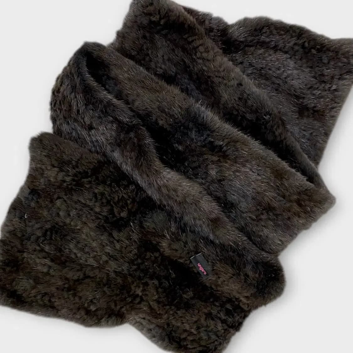 [M63] ungaro 웅가로 밍크 머플러 브라운 상품이미지3