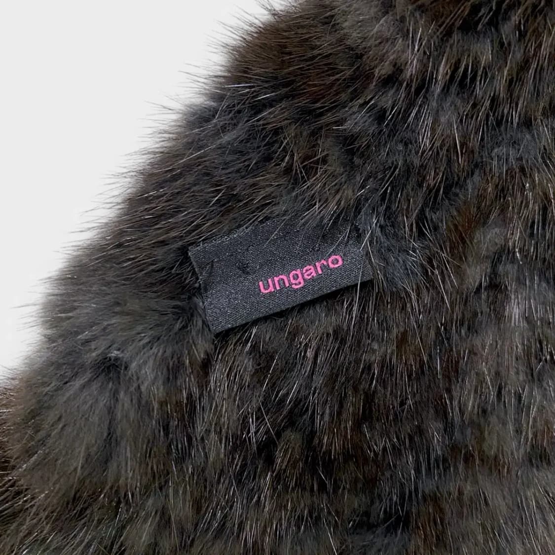 [M63] ungaro 웅가로 밍크 머플러 브라운 상품이미지4