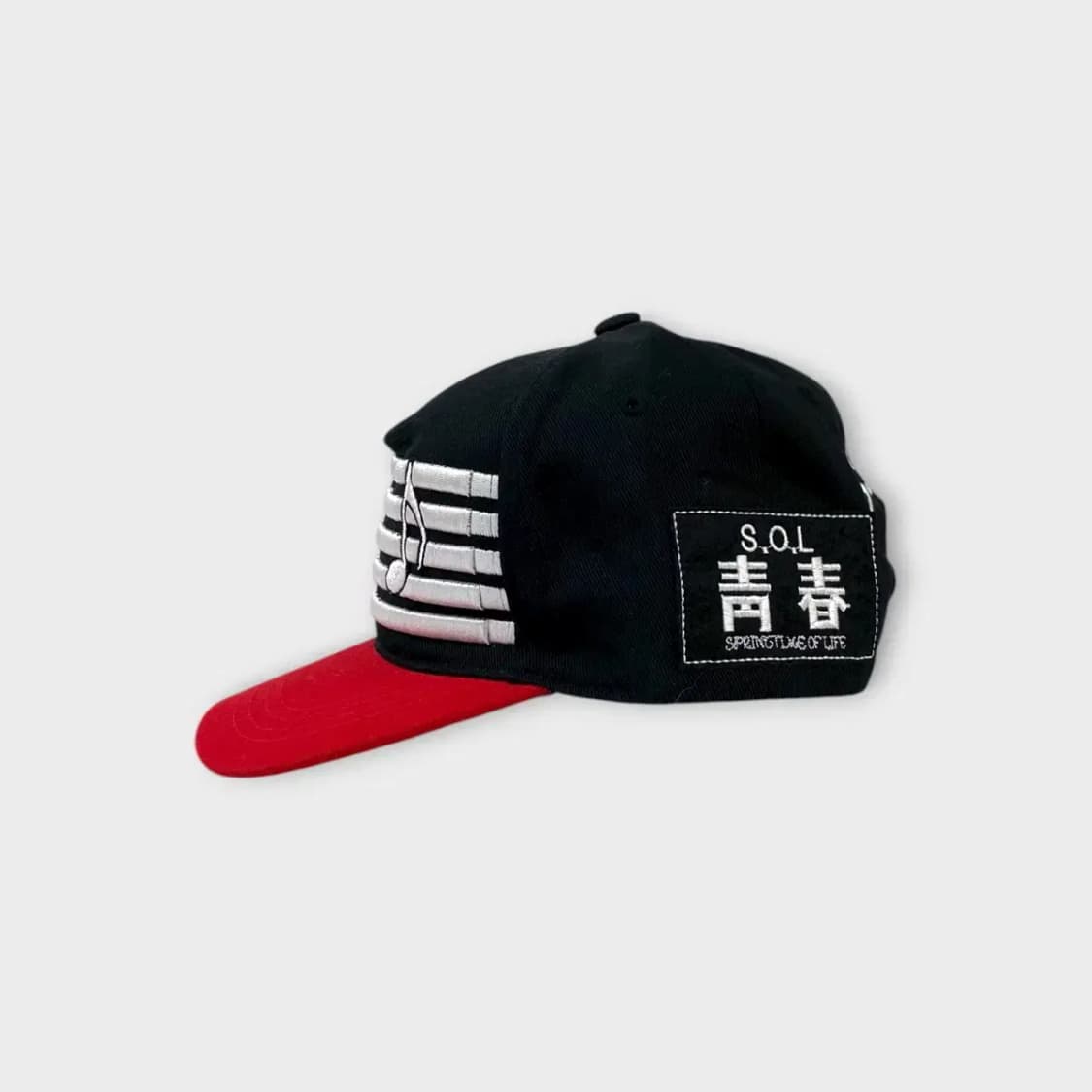 [1462] S.O.L 청춘 음표 자수 스냅백 상품이미지3