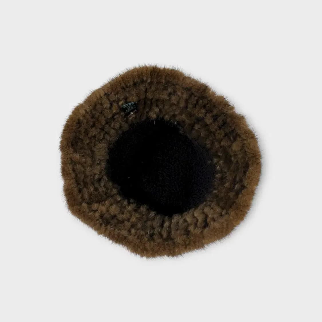 [1467] DUANI 코사지 니팅 천연 밍크 버킷햇 상품이미지5