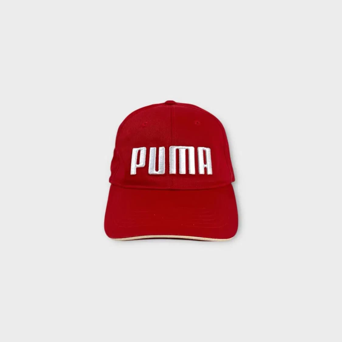 [1481] 푸마 빅자수 배색 라인 포인트 볼캡 레드 상품이미지1